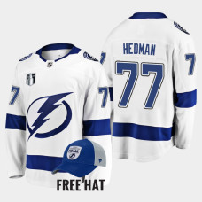 Victor Hedman Tampa Bay Lightning 2022 Stanley Cup Final White #77 Jersey Away