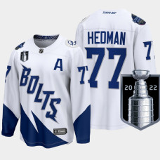 Tampa Bay Lightning Victor Hedman 2022 Stanley Cup Final White Jersey Stadium Series #77