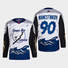 Tampa Bay Lightning 2022 Reverse Retro 2.0 Vladislav Namestnikov White Authentic Primegreen Jersey Men's