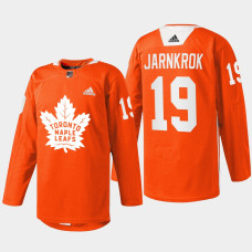 Calle Jarnkrok Toronto Maple Leafs Every Child Matters 2022 Orange #19 Jersey Warmup