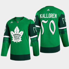 Erik Kallgren Toronto Maple Leafs St. Patrick 2022 Green #50 Jersey Warm-Up