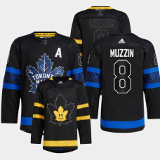 Jake Muzzin #8 Toronto Maple Leafs Black Jersey 2022 Alternate Drew house Authentic Reversible