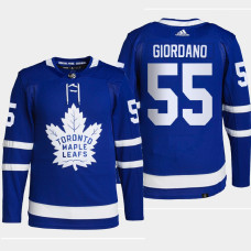 Mark Giordano #55 Toronto Maple Leafs Blue Jersey 2022 Home Primegreen Authentic Pro