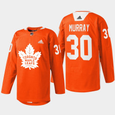 Matt Murray Toronto Maple Leafs Every Child Matters 2022 Orange #30 Jersey Warmup