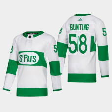 Toronto Maple Leafs 2022 St. Pats Michael Bunting White Authentic Jersey