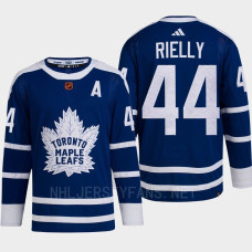 Toronto Maple Leafs 2022 Reverse Retro 2.0 Morgan Rielly Blue Authentic Primegreen Jersey Men's