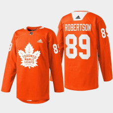 Nick Robertson Toronto Maple Leafs Every Child Matters 2022 Orange #89 Jersey Warmup