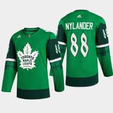 William Nylander Toronto Maple Leafs St. Patrick 2022 Green #88 Jersey Warm-Up