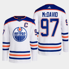 Edmonton Oilers Connor McDavid White Away Primegreen Authentic Jersey 2022-23