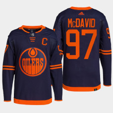 Connor McDavid #97 Edmonton Oilers Navy Jersey 2022 Alternate Primegreen Authentic Pro