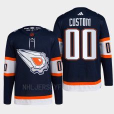 Edmonton Oilers Custom Navy Authentic Primegreen Reverse Retro 2.0 Jersey 2022