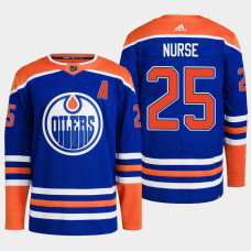 Darnell Nurse #25 Edmonton Oilers Blue Jersey 2022-23 Primegreen Authentic Home