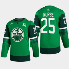 Edmonton Oilers 2022 St. Patrick Darnell Nurse Green Warm-Up Jersey