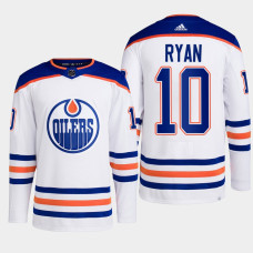 Derek Ryan #10 Edmonton Oilers White Jersey 2022-23 Primegreen Authentic Away