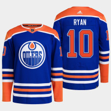 Edmonton Oilers Derek Ryan Royal Primegreen Authentic Home Jersey 2022-23