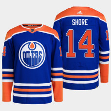 Edmonton Oilers Devin Shore Royal Primegreen Authentic Home Jersey 2022-23