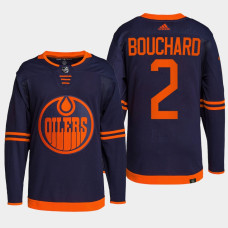 Edmonton Oilers Evan Bouchard Navy Alternate Primegreen Authentic Jersey 2022