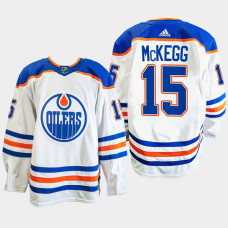 Edmonton Oilers Greg McKegg White Primegreen Authentic Away Jersey 2022-23