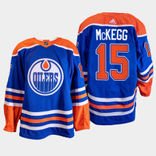 Edmonton Oilers Greg McKegg Blue Primegreen Authentic Home Jersey 2022-23