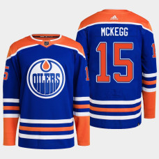 Edmonton Oilers Greg McKegg Royal Primegreen Authentic Home Jersey 2022-23