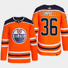 Edmonton Oilers Jack Campbell Orange Home Primegreen Authentic Jersey 2022