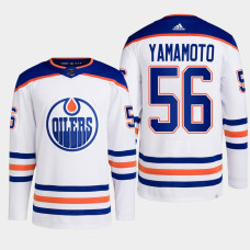 Edmonton Oilers Kailer Yamamoto White Away Primegreen Authentic Jersey 2022-23