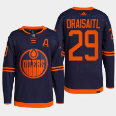 Leon Draisaitl #29 Edmonton Oilers Navy Jersey 2022 Alternate Primegreen Authentic Pro