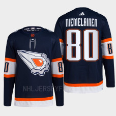 Edmonton Oilers Markus Niemelainen Navy Authentic Primegreen Reverse Retro 2.0 Jersey 2022