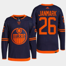 Edmonton Oilers Mattias Janmark Navy Alternate Primegreen Authentic Jersey 2022