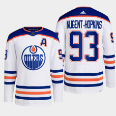 Edmonton Oilers Ryan Nugent-Hopkins White Away Primegreen Authentic Jersey 2022-23