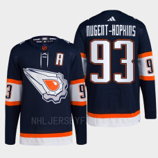 Edmonton Oilers Ryan Nugent-Hopkins Navy Authentic Primegreen Reverse Retro 2.0 Jersey 2022