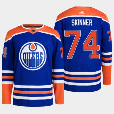 Edmonton Oilers Stuart Skinner Royal Primegreen Authentic Home Jersey 2022-23