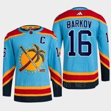 Florida Panthers Reverse Retro 2.0 Aleksander Barkov Blue Authentic Primegreen Jersey Men's With 2023 Stanley Cup Patch