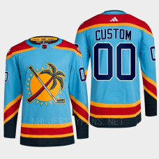 Florida Panthers 2022 Reverse Retro 2.0 Custom Blue Authentic Primegreen Jersey Men's