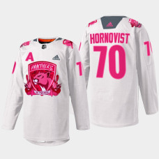 Patric Hornqvist Florida Panthers Pink in the Rink 2022 White #70 Jersey Warmup