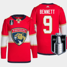 Florida Panthers Sam Bennett Red Jersey Authentic Pro #9 With 2023 Stanley Cup Patch