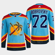 Florida Panthers Reverse Retro 2.0 Sergei Bobrovsky Blue Authentic Primegreen Jersey Men's With 2023 Stanley Cup Patch