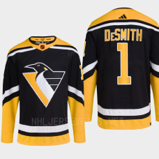 Pittsburgh Penguins 2022 Reverse Retro 2.0 Casey DeSmith Black Authentic Primegreen Jersey Men's