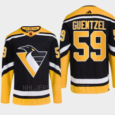 Pittsburgh Penguins 2022 Reverse Retro 2.0 Jake Guentzel Black Authentic Primegreen Jersey Men's