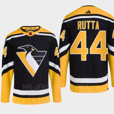 Pittsburgh Penguins 2022 Reverse Retro 2.0 Jan Rutta Black Authentic Primegreen Jersey Men's