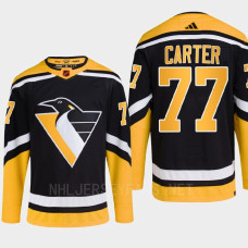 Pittsburgh Penguins 2022 Reverse Retro 2.0 Jeff Carter Black Authentic Primegreen Jersey Men's