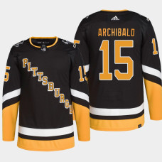 Josh Archibald #15 Pittsburgh Penguins Black Jersey 2022 Primegreen Authentic Alternate