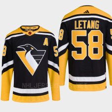 Pittsburgh Penguins 2022 Reverse Retro 2.0 Kris Letang Black Authentic Primegreen Jersey Men's