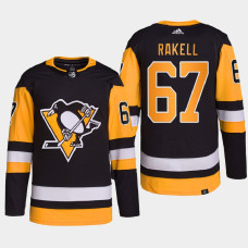 Rickard Rakell #67 Pittsburgh Penguins Black Jersey 2022 Home Primegreen Authentic Pro