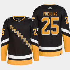 Ryan Poehling #25 Pittsburgh Penguins Black Jersey 2022 Primegreen Authentic Alternate