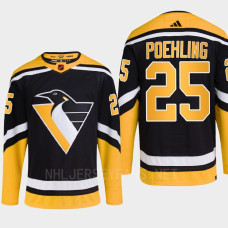 Pittsburgh Penguins 2022 Reverse Retro 2.0 Ryan Poehling Black Authentic Primegreen Jersey Men's