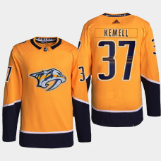 Joakim Kemell Nashville Predators 2022 NHL Draft Gold Jersey Authentic Primegreen Home