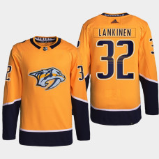 Nashville Predators Kevin Lankinen Gold Home Primegreen Authentic Jersey 2022-23