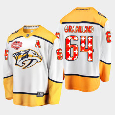 Mikael Granlund Nashville Predators 2022 NHL Global Series White #64 Jersey Switzerland Challenge