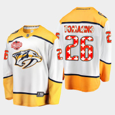 Philip Tomasino Nashville Predators 2022 NHL Global Series White #26 Jersey Switzerland Challenge